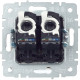 Розетка с/у компьютерная 2xRJ45, IP20, IEK BRITE [BR-K20-1-K36] жемчуг