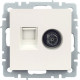 Розетка с/у TV + RJ45, IP20, IEK BRITE [BR-AK20-1-K36] жемчуг