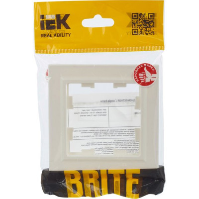 Рамка 1п, IP20, IEK BRITE [BR-M12-K36] жемчуг