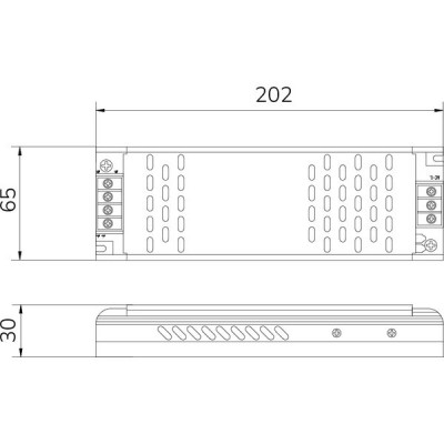 Блок питания 24V 250W, IP20, металл решетка узкий [PBL-250-24] черный