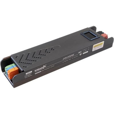 Блок питания 24V 200W, IP20, металл, плавный пуск, дисплей V/W, HISEASTAR [4L-200W-24V-IP20 NOVA]