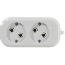 Удлинитель  5м 2 розетки б/з, 10А/2200Вт, ПВС 2х1, SmartBuy [SBE-10-2-05-N]