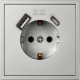 Розетка с/у 2P+E 16A, IP20, USB+Type-C, Smartbuy Капелла [SBE-09s-16-S1-USB] серебро soft touch