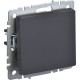 Выключатель с/у 1-кл 10А, IP20, IEK BRITE [BR-V10-0-10-K53] графит