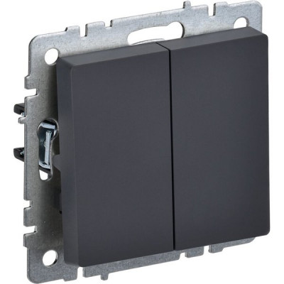 Выключатель с/у 2-кл 10А, IP20, IEK BRITE [BR-V20-0-10-K53] графит