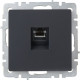 Розетка с/у компьютерная 1xRJ45, IP20, IEK BRITE [BR-K10-1-K53] графит