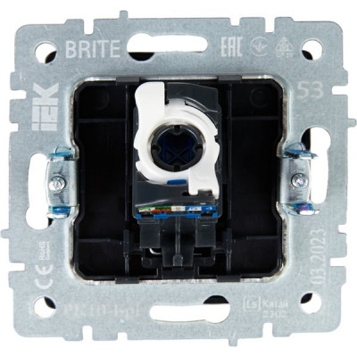 Розетка с/у компьютерная 1xRJ45, IP20, IEK BRITE [BR-K10-1-K53] графит