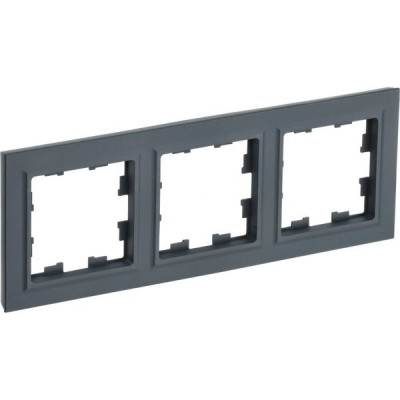 Рамка 3п, IP20, IEK BRITE [BR-M32-K53] графит