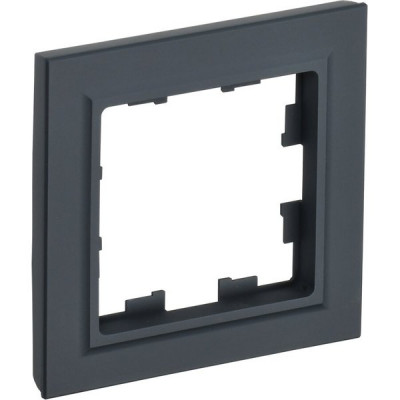 Рамка 1п, IP20, IEK BRITE [BR-M12-K53] графит