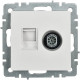 Розетка с/у TV + RJ45, IP20, IEK BRITE [BR-AK20-1-K01] белый
