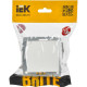 Розетка с/у 2P+E 16А, IP44, в сборе, с крышкой/шторками, IEK BRITE [BR-R16-16-44-K01] белый