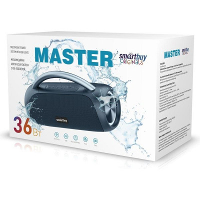 Колонка SmartBuy MASTER, BT, MP3-плеер, FM-радио, 36 Вт [SBS-5590]