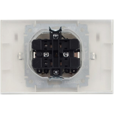 Розетка с/у 2x2P+E 16A, IP20, в сборе, со шторками и крышкой, IEK BRITE [BR-R26-16-44-K36-F] жемчуг