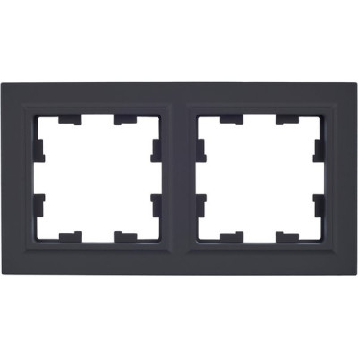 Рамка 2п, IP20, IEK BRITE [BR-M22-K53] графит [10]