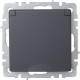 Розетка с/у 2P+E 16A, IP20, в сборе, со шторками и крышкой, IEK BRITE [BR-R16-16-K53] графит