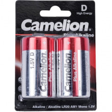 Батарейка Camelion D LR20 Plus Alkaline [BL2/12/96] [LR20-BP2]
