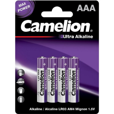 Батарейка Camelion AAA LR03 Ultra [BL4/48/1152] [LR03-BP4UT]