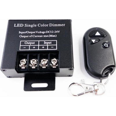 Диммер LED 12/24В MAX 30А, радио пульт-брелок [4L-DIMM-LN-RF 3BM-30A 12-24V]
