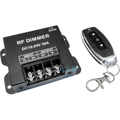 Диммер LED 12/24В MAX 30А, радио пульт-брелок [4L-DIMM-LN-RF 3BM-30A 12-24V]