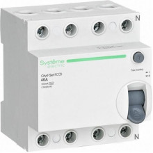 Выключатель дифференциального тока (УЗО) 4п 40А 300мА тип AC City9 Set 400В SE C9R66440
