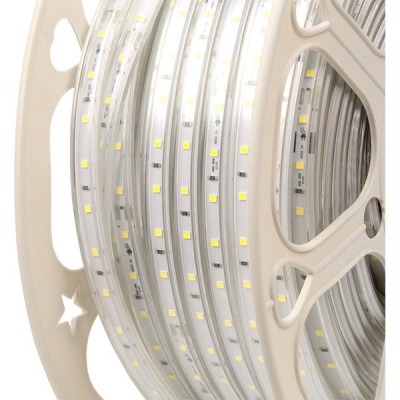 Лента LED 220В SMD2835  60/м, IP67, 4.4Вт/м, 4500K, 6*12мм рез 20см, бух50м, цена 1м, GL NW [504819]