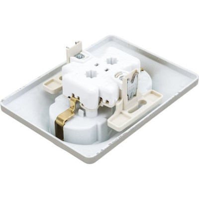 Розетка с/у 2x2P+E 16A, IP20, Schneider Electric Glossa [GSL001224] платина