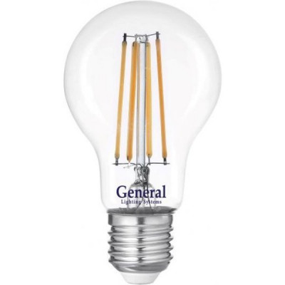 Лампа LED E27/A60 груша, 15W, FILAMENT, 4500K, 1330Лм, GL [GLDEN-A60S-15-230-E27-4500]
