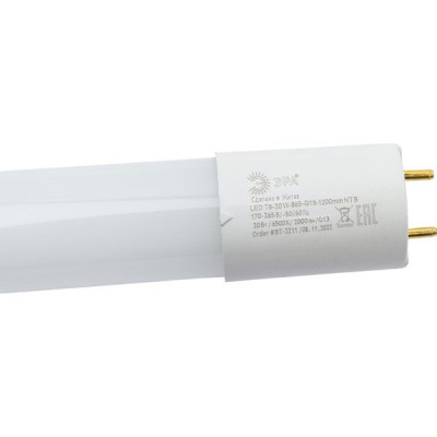 Лампа LED G13/T8 трубка, 20W, 1200мм, 6500K, 2000Лм, ЭРА [LED T8-20W-865-G13-1200mm NTB] непов. цок.