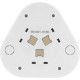 Розетка о/у 3х2P+E 16A, со шторками, треугольная, TDM Ладога [SQ1801-0138] белый