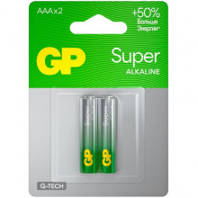 Батарейка GP AAA LR03 Super G-TECH Alkaline [BL2/20] [GP 24AA21-2CRSBC2]