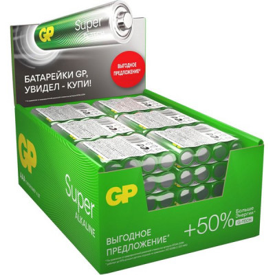 Батарейка GP AAA LR03 Super G-TECH Alkaline [SR4/96] [GP 24AA21RA-2CRS4]
