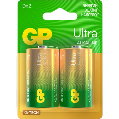 Батарейка GP D LR20 Ultra G-TECH Alkaline [BL2/20] [GP 13AUA21-2CRSBC2]