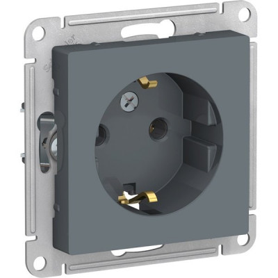 Розетка с/у 2P+E 16A, IP20, Schneider Electric ATLASDESIGN [ATN000743] грифель