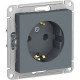 Розетка с/у 2P+E 16A, IP20, Schneider Electric ATLASDESIGN [ATN000743] грифель