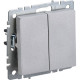 Выключатель с/у 2-кл 10А, IP20, IEK BRITE [BR-V20-0-10-K47] алюминий