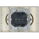 Розетка с/у 2x2P+Е 16A, IP20, в сборе, IEK BRITE [BR-R21-16-K47-F] алюминий