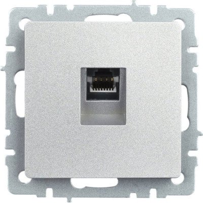Розетка с/у компьютерная 1xRJ45, IP20, IEK BRITE [BR-K10-1-K47] алюминий