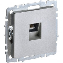 Розетка с/у компьютерная 1xRJ45, IP20, IEK BRITE [BR-K10-1-K47] алюминий