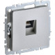Розетка с/у компьютерная 1xRJ45, IP20, IEK BRITE [BR-K10-1-K47] алюминий