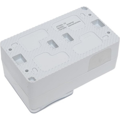 Блок о/у выкл.1-кл 10А + роз. с/з/ш 16А, IP54, Schneider Electric ATLASDESIGN PROFI [ATN543070] сер