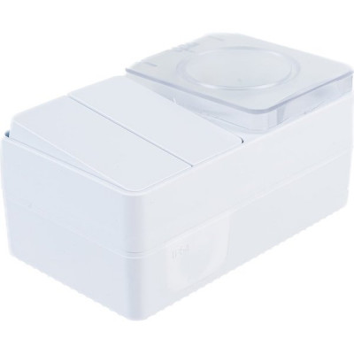 Блок о/у выкл.2-кл 10А + роз. c/з/ш 16А, IP54, Schneider Electric ATLASDESIGN PROFI [ATN540174] бел