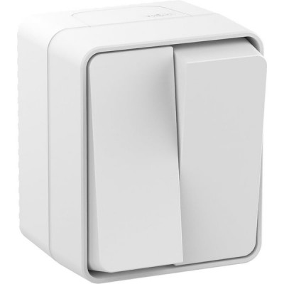 Выключатель о/у 2-кл 10А, IP54, Schneider Electric ATLASDESIGN PROFI [ATN540151] белый