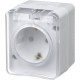 Розетка о/у 2P+E 16A, IP54, со шторками, Schneider Electric ATLASDESIGN PROFI [ATN540145] белый