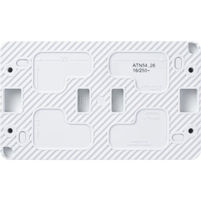 Розетка с/у 2x2P+Е 16A, IP54, со шторками, Schneider Electric ATLASDESIGN PROFI [ATN540126] белый