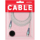 Кабель Type-C - Type-C, 1.0м, 3A, прозрачные наконечники, SmartBuy [IK-3112FCTRANSP-GRAY] серый