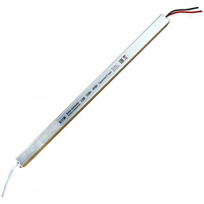 Блок питания 12V  72W, IP20, металл сверхтонкий длинный, LEEK [LE010619-024]