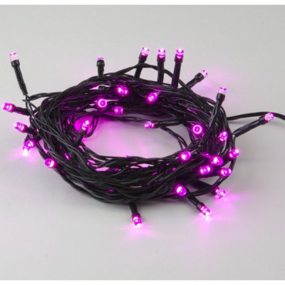 Гирлянда Нить  5м, темная, 50LED, РОЗОВЫЙ, Uniel [ULD-S0500-050/DGA PINK IP20]
