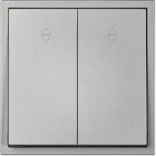 Переключатель с/у 2-кл 10А, IP20, Smartbuy Капелла [SBE-09s-10-SW22-0] серебро soft touch