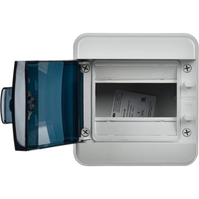 Корпус пластиковый КМПн-6 6м IP65 черная прозрачная дверь, TEKFOR [TF5-KP72-N-06-65-K03-K02]