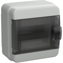 Корпус пластиковый КМПн-6 6м IP65 черная прозрачная дверь, TEKFOR [TF5-KP72-N-06-65-K03-K02]